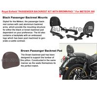 Kit Schienale Per Passeggero Royal Enfield Meteor 350 Con Cuscino Marrone