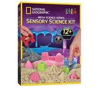 Kit scientifico sensoriale NATIONAL GEOGRAPHIC - Mega kit scientifico include sabbia sensoriale per bambini, slime, stucco e altri progetti, kit