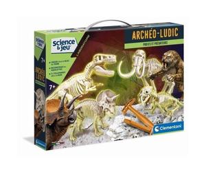 Kit Scienze Clementoni Archéo Ludic Prede e Predatori con 4 Fosfori Luminescenti