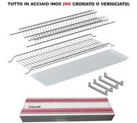 Kit Scolapiatti 76 cm acciaio inox da Incasso per Mobile Pensile cm. 80 completo di Vaschetta