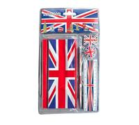 Kit scolastico souvenir di Londra, set di cancelleria per la scuola, design con icone britanniche, astuccio con righello, gomma, temperamatite e matita (UNion jack)