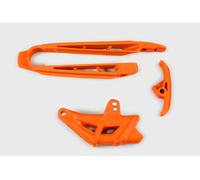 Kit cruna catena + fascia forcella KTM SX / EXC 2007-2010 arancione UFO