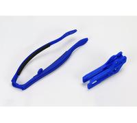 Guiacadenas+Placca UFO Yamaha Azzurro ya04807-089 per Moto Ricambi Ciclomotore