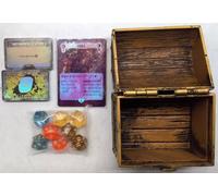 KIT SCRIGNO DEL TESORO DUNGEONS & DRAGONS ONSLAUGHT GOLD CON DADI E CARTE...
