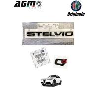 KIT SCRITTA LOGO SIGLA STELVIO + Q4 B-TECH NERO BLACK ORIGINALE ALFA STELVIO