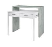 Kit scrivania esten. 36x99x88h bianco/cemento