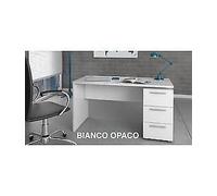 KIT SCRIVANIA STYLUS CON 3 CASSETTO CM. 138X60X74H BIANCO OPACO