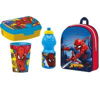 Kit scuola con zainetto asilo + portamerenda + borraccia + bicchiere - Spiderman