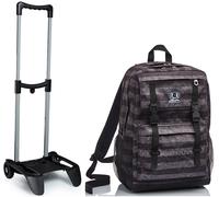 Kit scuola - ZAINO Duffy Invicta + Carrello porta zaino- Stripes