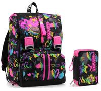 Kit scuola - ZAINO ESTENSIBILE Seven + ASTUCCIO - Iridescent