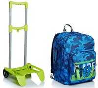 Kit scuola - ZAINO EXTRA FIT Seven + Carrello porta zaino - Crew