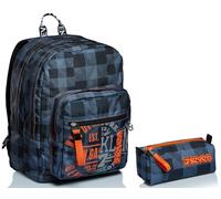 Kit scuola - ZAINO EXTRA FIT Seven + PORTAPENNE - Check