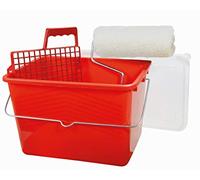 KIT SECCHIO PLASTICA C/COP + RULLO + RETE