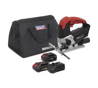 Kit Seghetto Alternativo Senza Fili Sealey 20V Serie SV20 2 Batterie CP20VJSKIT