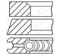 Kit segmenti pistone 08-104100-00 GOETZE ENGINE per RENAULT NISSAN
