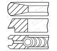 Kit segmenti pistone 08-114400-40 GOETZE ENGINE per BMW 3 Coupé 3 X5 5 Touring 5