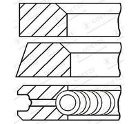 GOETZE ENGINE 08-117907-00 Kit fasce elastiche