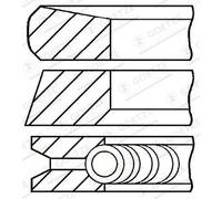 Set di anelli per pistoni GOETZE 08-127400-00