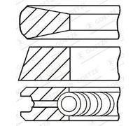 Kit segmenti pistone 08-136500-30 GOETZE ENGINE per MAN OPTARE OTOKAR VW MARBUS