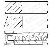 Kit segmenti pistone 08-141207-00 GOETZE ENGINE per OPEL FIAT ALFA ROMEO SAAB