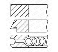 GOETZE ENGINE Set Di Anelli Pistone E Pinza Per VW Golf VI 5K1 1K1 Audi A4