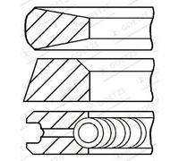 Kit segmenti pistone 08-155200-00 GOETZE ENGINE per TRIUMPH 2000 MKII Estate