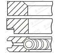 Kit segmenti pistone 08-173800-00 GOETZE ENGINE per MERCEDES-BENZ /8 UNIMOG