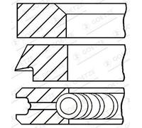 Kit segmenti pistone 08-209800-00 GOETZE ENGINE per FIAT SEAT AUTOBIANCHI FSO