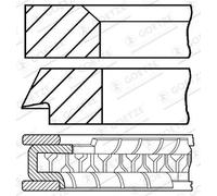 Kit segmenti pistone 08-307107-00 GOETZE ENGINE per OPEL CORSA A Hatchback TIGRA