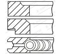 Kit segmenti pistone 08-322700-00 GOETZE ENGINE