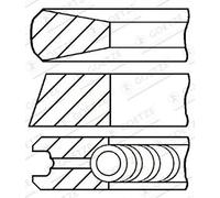 Kit segmenti pistone 08-421600-10 GOETZE ENGINE per FIAT PEUGEOT CITROËN IVECO