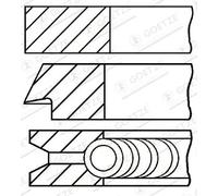 Kit segmenti pistone 08-425300-00 GOETZE ENGINE per BMW 3 3 Touring 3 Coupé 5 X5
