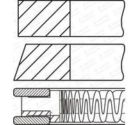 Kit segmenti pistone 08-429900-00 GOETZE ENGINE per VW SEAT SKODA AUDI
