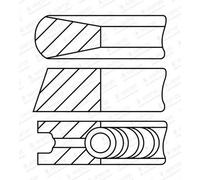 Kit segmenti pistone 08-431900-10 GOETZE ENGINE per KIA HYUNDAI