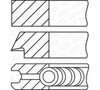 Kit segmenti pistone 08-432205-10 GOETZE ENGINE per BMW 1 Cabriolet 3 Touring 1