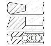 Kit segmenti pistone 08-436708-00 GOETZE ENGINE per PEUGEOT FORD CITROËN LANCIA