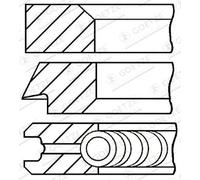 Kit segmenti pistone 08-437000-00 GOETZE ENGINE per FORD FOCUS II Tre volumi