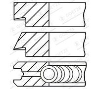 Kit segmenti pistone 08-438300-00 GOETZE ENGINE per ABARTH FIAT ALFA ROMEO OPEL
