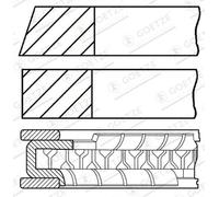 Kit segmenti pistone 08-443900-00 GOETZE ENGINE per VW SKODA SEAT AUDI