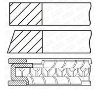 Kit segmenti pistone 08-445900-00 GOETZE ENGINE per HONDA PRELUDE IV ACCORD IV