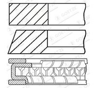 Kit segmenti pistone 08-524500-00 GOETZE ENGINE per LAND ROVER RANGE ROVER I