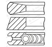 Kit segmenti pistone 08-704500-00 GOETZE ENGINE per BMW OPEL LAND ROVER