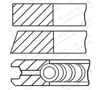 Kit segmenti pistone 08-780100-00 GOETZE ENGINE per FORD TRANSIT Autobus