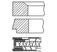 Kit segmenti pistone PR44-000 FAI AutoParts per OPEL CADILLAC LOTUS