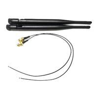 Kit segnale antenna Wi-Fi RP-SMA con cavo M.2 IPEX MHF4 U.Fl da 2x 6DBi per AC 9260 9560 8265 8260 ecc.