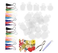 Kit Segnalibro Fiori Pressati, Segnalibri Grandi Trasparenti Con Esemplari Botanici, Per Progetti Floreali di Artigianato, Album di Ritagli, Regali per Madri, Scuola e Amici, Fatti a Mano