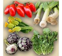 KIT SEMENTI ORTAGGI | 5 Bustine di Semi | Porro | Carciofo Romano | Broccoletto Quarantina | Pomodoro San Marzano Nano | Zucchino Striato d'Italia | Coltiva il Tuo Orto in Casa!