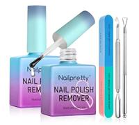 Kit Semipermanente Unghie Remover, 2 Pezzi 15ml Remover Gel Unghie, Con Lima Per Unghie e Spingi Cuticole, Rimuove Rapidamente lo Smalto in 3-5 minuti, Per gli amanti delle unghie