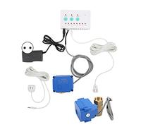 Kit sensore allarme perdita d'acqua con 2 valvole DN20 | Include una centralina host, 2 cavi di rilevamento, un adattatore e il manuale utente; supporta 8 interfacce sensore.