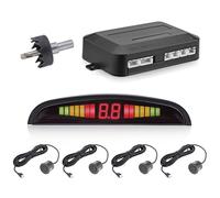 Kit sensore di parcheggio per auto, supporto di parcheggio wireless universale per auto con 4 sensori di rilevamento della distanza, display LCD con vista radar